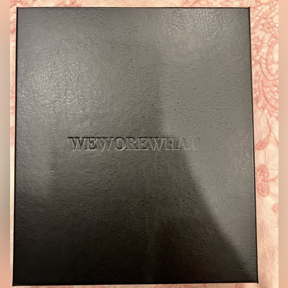 BNIB WeWoreWhat Pave Pendant On Crystal Chain Necklace Silver Plating - Picture 6 of 6